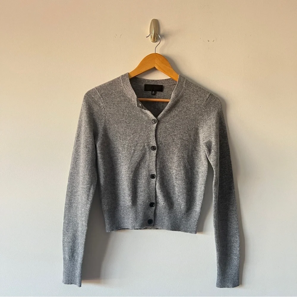 NILI LOTAN March Cashmere Cardigan XS Chic Gray Luxury Knit